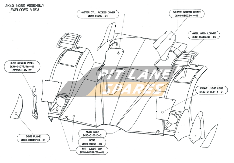 B2K/40 NOSE ASSEMBLY Diagram